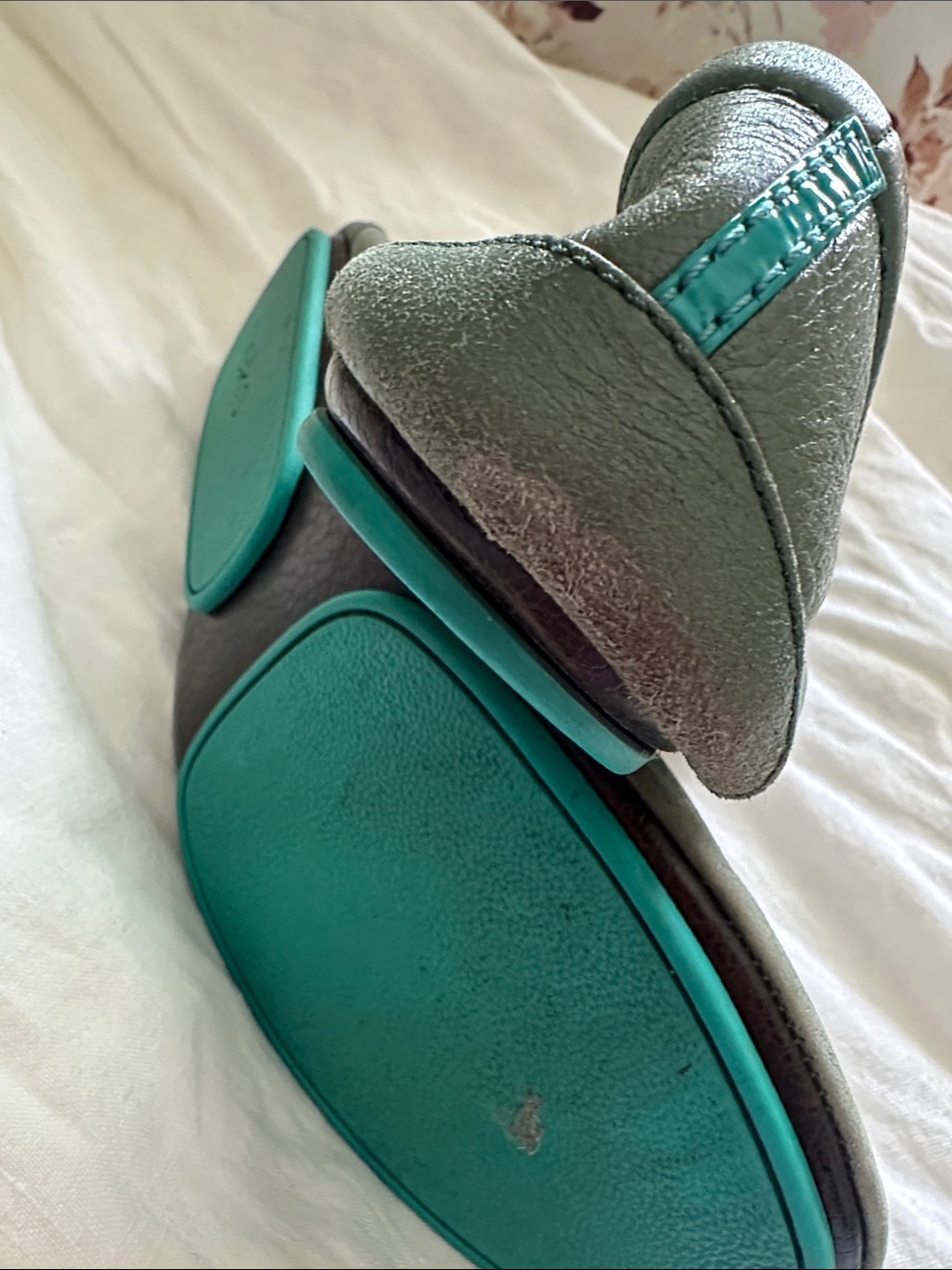 Tieks Green Leather Ballet Flats size 10 - Picture 7 of 8